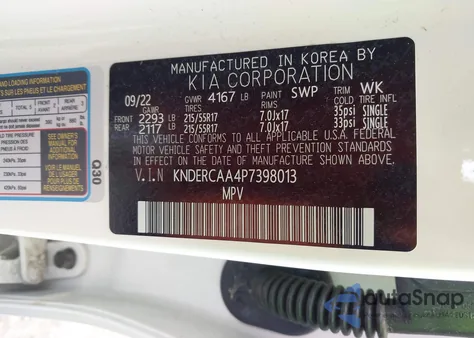 2023 Kia Seltos Ex из США, поврежденный, VIN KNDERCAA4P7398013